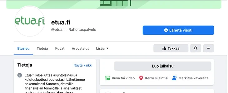 Etua.fi Facebook